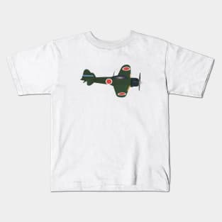 Japanese WWII Zero Fighter Plane Kids T-Shirt